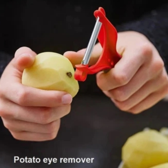 Tupperware Ergonomic 5-n-1 Horizontal Peeler Citrus Herbs Multipurpose Red Black - Picture 5 of 16